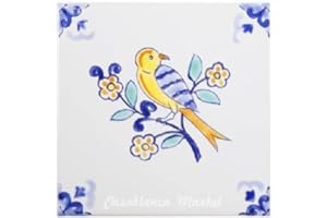Casablanca Market MT023 Mediterranean Ceramic Robin Decorative Tile
