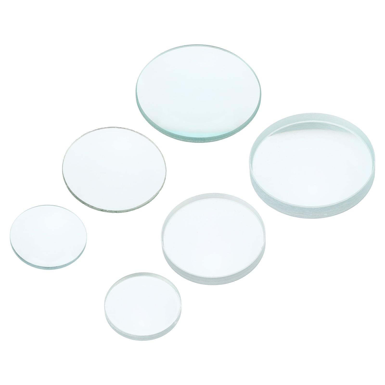 YOKIVE 6 Pcs Double Lens, Clear Glass Optical Lenses | Make Telescope, Great for Photography, Optical Instruments Use (Clear, 5/10cm Focal Length)