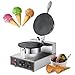 Seeutek Commercial Egg Roll Bowl Machine 110V Electric Ice Cream Waffle Cone Maker, 1200W, Silver