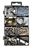 Artwork hanging Assortment Kit, Picture hanger, Clock, Picture Frame Hook, Paintings, Photos, Mirrors, canvas, paintings, Hang up to 30 works of art,(106 Pieces).