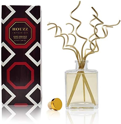 HOUZZ Interior Grapefruit and Orange Blossom Reed Diffuser Sticks Room Fragrance – Orange Flower, Grapefruit & Vanilla – Made with Natural Essential Oils – No Sulfates or Parabens – Made in The USA