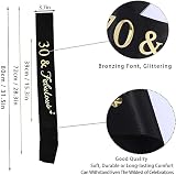 MIOSJI 60th Birthday Sash Tiara Crown Black Gold Women Party Decorations Gift view 5