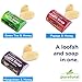 Puretural Luffa Soap Gift Box Set of 3 x 100 Grams Includes 1x Mangosteen, 1x Papaya, 1x Green Tea Loofah Soap Bar with Honey Aromatherapy to clean dark spots body scrub for Stretch marks Whitening