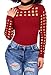 Dasbayla Women O Neckline Criss Cross T-Shirt Pullover Blouse Tops With Sexy Sleeve M