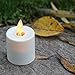 Set of 12 Rechargeable LED Electric Candles with Moving wicks, Flameless Flickering Tealight Votive Candles with Remote Timer Controller, Warm White LED, Timer 24 hours Cycle