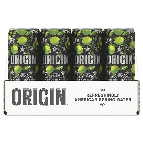 ORIGIN ORGANIC & NON-GMO LIME FLAVOR SPARKLING WATER, 12 FL OZ, RECYCLABLE ALUMINUM CANS (12 COUNT)