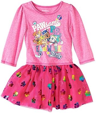 Toddler Girls Paw Patrol Pawsome Teamwork Tutu Skirt Dress (4T)