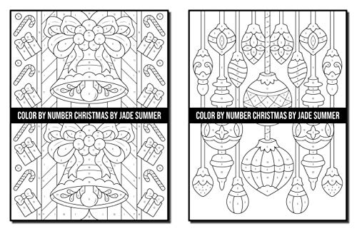 Color by Number Christmas: An Adult Coloring Book with Fun, Easy, and ...