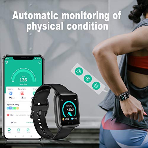 ASWEE-Smart-Watch-Fitness-Tracker-with-Heart-Rate-Blood-Pressure-Monitor-Waterproof-Watch-with-Sleep-Monitor-Calorie-Step-Counter-Watch-for-Kids-Women-Men-Compatible-Android-iPhone-Smartphone