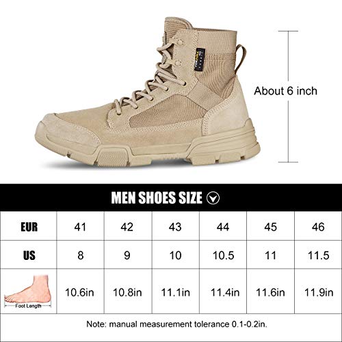 FREE SOLDIER Men's 6 Inch Tactical Military Combat Boots Super