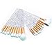 Eye Shadow Makeup Brush Set, Coshine 20pcs Crystal Shiny Diamond Eye Makuep Brushes, Glitter Transparent Makeup Brush Kit