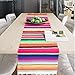CRJHNS Mexican Serape Table Runner, Handwoven Cotton Serape Runners for Fiesta Party Wedding and Home Decorations,14x84 Inch (14x84/Rose Red)