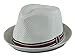 How D Hats Men's Fedora Cuban Style Upturn Short Brim Hat (L/XL) 23 in / 7 3/8 / 59Cm White