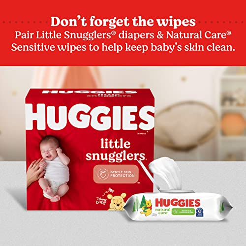 Huggies Little Snugglers Baby Diapers, Size Newborn (up to 10 lbs), 128