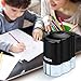 CNASA Electric Pencil Sharpener,Helical Steel Blade Sharpens All Pencils with Auto-Stop Safe Feature,Ultra-Portable Automatic Pencil Sharpener for Kids Home School Office(AC Included)