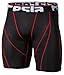 Tesla TM-S17-BKRZ_Medium Men's Compression Shorts Baselayer Cool Dry Sports Tights S17