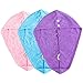 SOFTOWN Microfiber Hair Drying Towel Wrap Super Absorbent for Women with Short Hair (11 x 28 inch, 3 Colours pack)