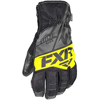 FXR Mens Fuel Short Glove (Black/Charcoal/Hi Vis, X-Small)