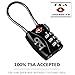 TSA Lock Combination Padlock - Suitcase Cable Lock TSA Luggage Locks Special Alloy (Black 4 Pack)