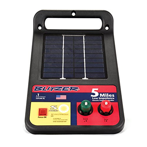 Blitzer 0.10-Joule, Low-Impedance, 6-Volt Solar Electric Fence Charger