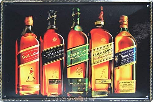 TGDB Johnnie Walker, Whiskey Metal Tin Sign Size 8x12 inch