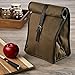 Fit & Fresh Men's Classic Roll Top Insulated Lunch Bag with Ice Pack, Dark Brown