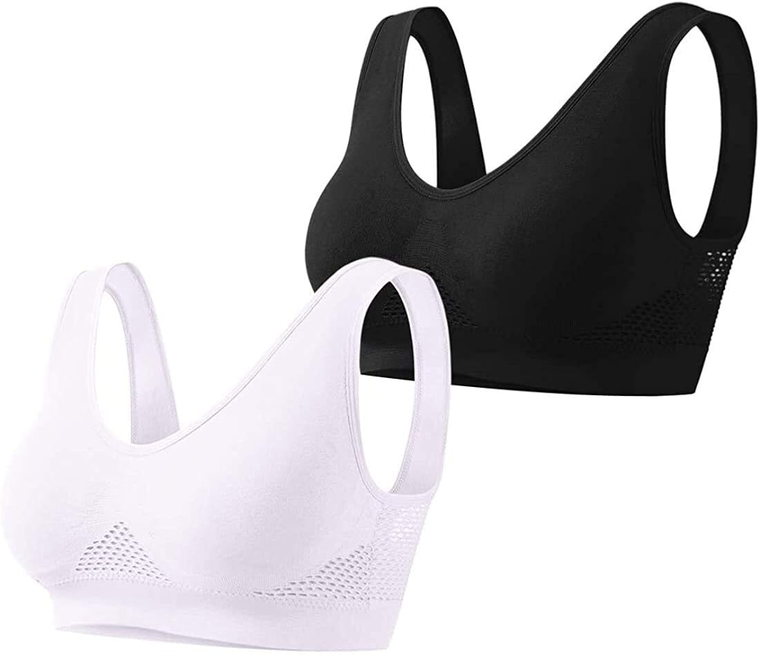 JTSYUXN Soutien-gorge de sport anti-chocs froncé en maille ...