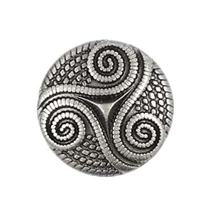 thumbnail image 2 of Celtic Triple Spiral Blazer Buttons - Gray Silver Metal Shank Buttons Set Of 11 2 of 11