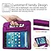 Fintie Case for All-New Amazon Fire HD 8 (6th Gen 2016 release), [Kiddie Series] Shock Proof Light Weight Convertible Handle Stand Cover Kids Friendly for Fire HD 8 Tablet (2016 6th Gen Only), Purple