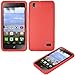 Huawei Vision 3 LTE Case, Slim Gel Cover Case Red + Screen Protector