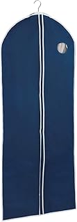 WENKO Kleidersack Air, für Reisen oder zum Verstauen, mit praktischem Sichtfenster & durchgehendem Reißverschluss, schützt vor Motten, Staub & Schmutz, atmungsaktives Vlies-Material, 60x150 cm, Navy