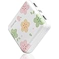 Yoobao Portable Charger 10000mAh, Cute Power Bank USB-C for Girls Travel, 2 Outputs & 2 Inputs (5V/2.1A), Mini Phone Battery Pack for iPhone 14/13/12/11/X, Android, iPad, Samsung, Google (Flower)