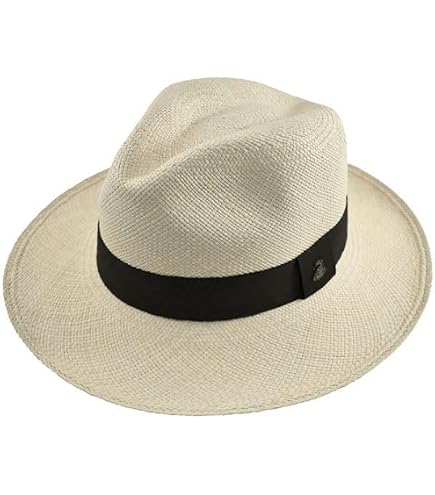 帽子 Zujo Circus Panama hat Original Panama Hat - Wide Brim - Choose the Band Color - Toquilla