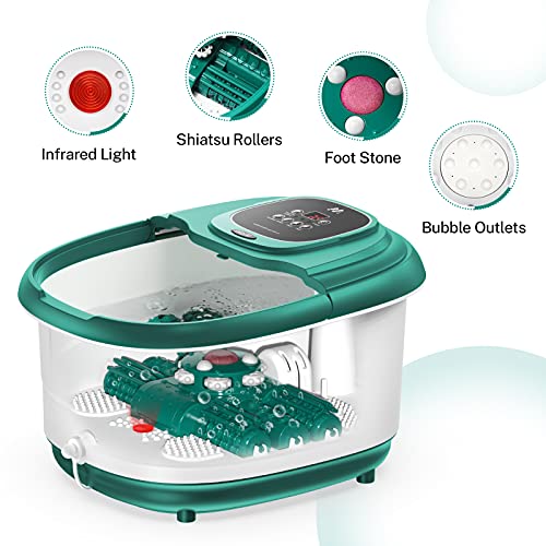 Foot Spa Bath Massager with Heat,Misiki Pedicure Foot Spa with 3