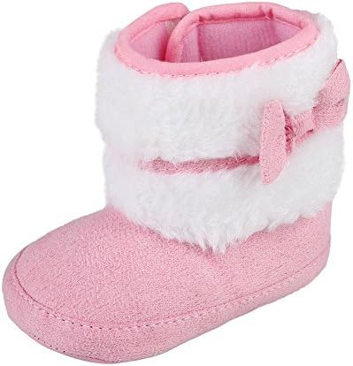 Ittar Baby Toddler 6-12 Months Warm Winter Prewalker Soft Crib Shoes Snow Boots Pink