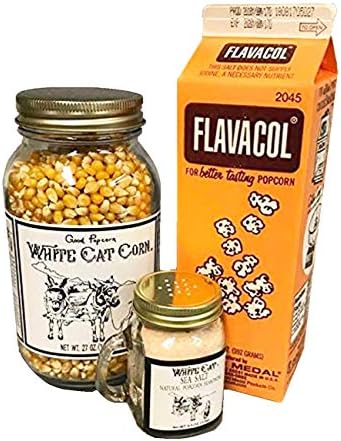 White Cat Corn Gourmet Good Popcorn Popping Corn Kernels, Light and Fluffy for Movie Theater Popcorn Every Time 27 ounces (Popcorn Party Sea Salt)