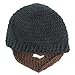 GIANCOMICS Black Wacky Beard Hat Knit Funny Crochet Beanie Cap Wind Mask HM200
