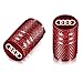 Kwen Valve Stem Cap,Audi Accessories Tire Caps for Car,Motorbike,Trucks,Bike and Bicycle Aluminum 4pcs (red)