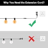 Gcstnn Extension Cable 10M Waterproof 2 Pin for G40 Icicle Festoon Lights IP65 view 2