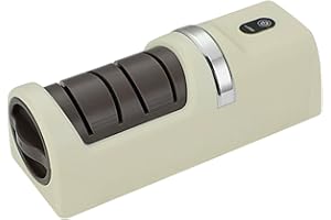 Automatic Knife Sharpener, 3-Speed Adjustable Electric Knife Sharpener with Non Slip Base Portable and Cordless Kitchen Tool 