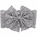 CellElection 8pcs 4.5 inches Large Huge Big Princess Lace Hair Bows Headbands Hair Bands Acessories for Girls Baby Kids Teens