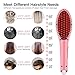 Hair Straightening Brush Beard Straightener Brush -Fast Natural Straight Hair Styling with Anti Scald/Scalp Massage/Auto Shut Off -Portable Straightening Comb for Home and Travel Gift for Women Girl