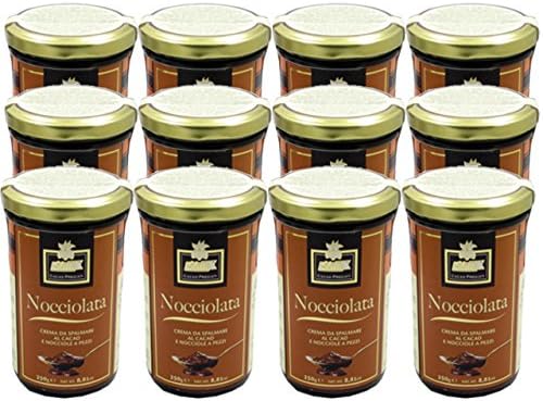 Nocciolata Crunchy Chocolate Hazelnut Spread by Slitti (Case of 12 - 8.8 Ounce Jars)