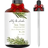 Lily & Lacey XL Bottle 100% Pure Australian Tea Tree Essential Oil | Undiluted, Therapeutic Grade | The Superior Choice for Toe Fungus Treatment or to Purify, Cleanse & Renew I 4 fl oz w/Dropper