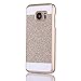 Galaxy S7 Case, Imikoko™ Rose Gold Luxury Hybrid Beauty Crystal Rhinestone with Gold Sparkle Glitter PC Hard Protective Diamond Case Cover for Samsung Galaxy S7 (Gold)