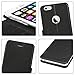 iPhone 6S Plus Case, iPhone 6 Plus Case, SHIELDON Genuine Leather iPhone 6S Plus Wallet Flip Case [Card Slots] [Magnetic Closure] Built-in Kickstand Folio Book Cover Case iPhone 6 Plus, Black