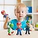 HXDZFX 9 PCS Mario and Luigi Toys Figurines - Super Mario Action Figures Toys - Yoshi & Mario Bros - Mario Toy for Boys - Premium Mario Cake Toppers Decoration