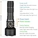 TATTU U2 UV Flashlight Rechargeable 395nm Black Light Torch Blacklight 10W Ultraviolet LED Lamp with Micro USB Charging Cable