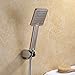 KES Hand Held Shower Heads Handheld Combo Brushed Nickel with 79-Inch Long Hose and Bracket Holder Modern Square Style, LP130A-2