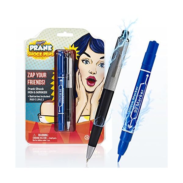 Shock Pen and Marker Prank Set 2in1 Funny Pens Gag Gift Fool